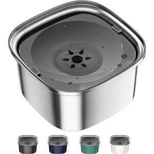 3L Dog Water Bowl 101oz Stainless Steel Dog Bowl No Spill Large Capacity